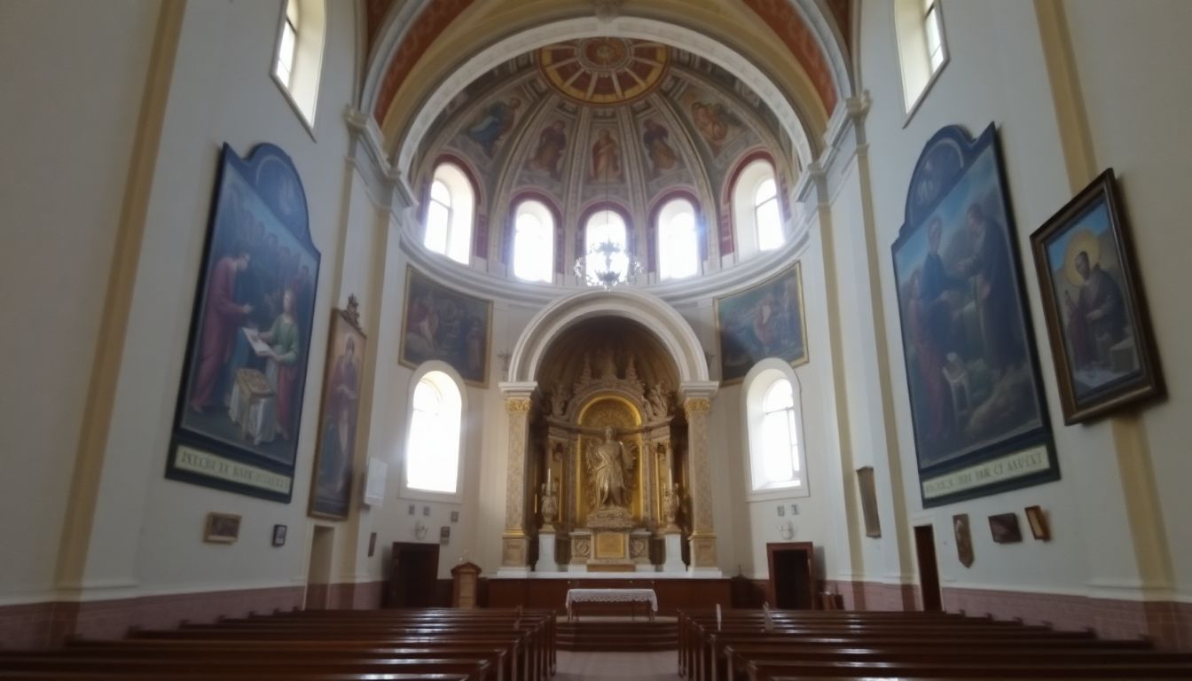 The interior of Church of St. John the Baptist in Jerusalem.