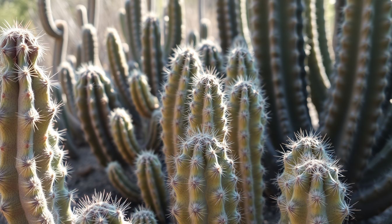 Close-up photo of rare cacti at Jerusalem Botanical Gardens.